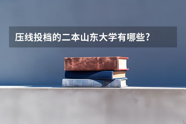 压线投档的二本山东大学有哪些?