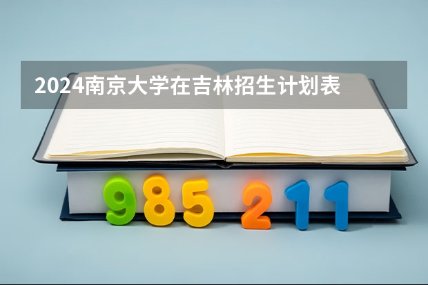 2024南京大学在吉林招生计划表