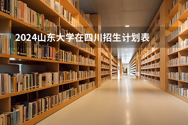 2024山东大学在四川招生计划表