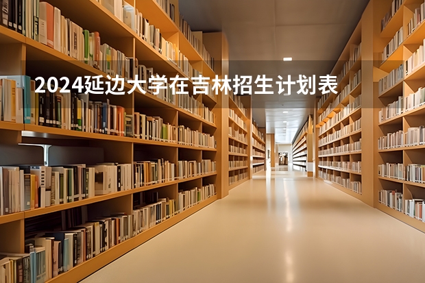 2024延边大学在吉林招生计划表