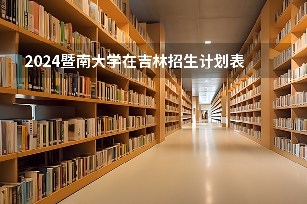 2024暨南大学在吉林招生计划表