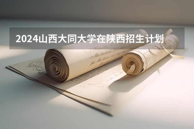 2024山西大同大学在陕西招生计划