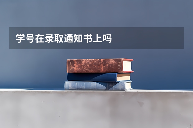 学号在录取通知书上吗