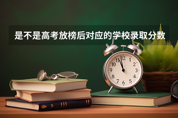 是不是高考放榜后对应的学校录取分数和专业都会在网上公布？求解！ 录取结果一般几点出来？