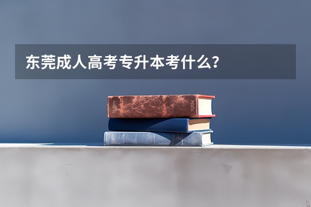 东莞成人高考专升本考什么？