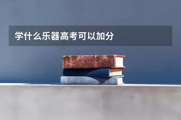 学什么乐器高考可以加分