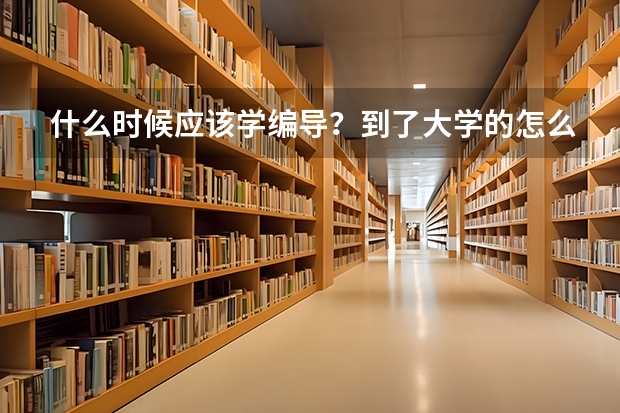 什么时候应该学编导？到了大学的怎么修双学位呢