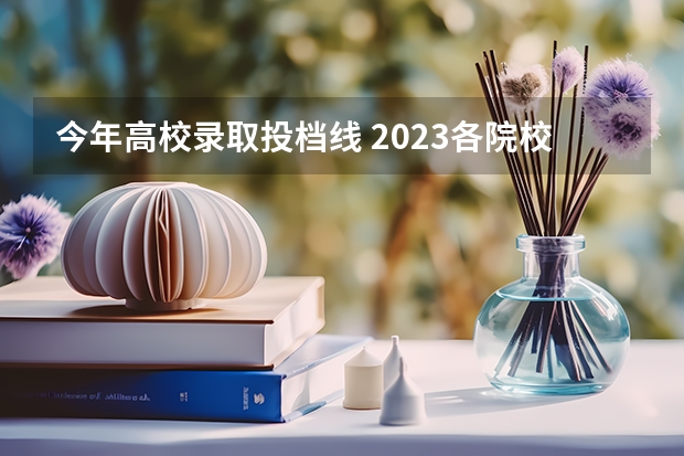 今年高校录取投档线 2023各院校投档分数线